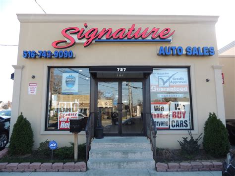 Signature auto sales - Signature Auto Sales. 727 Hempstead Turnpike. Franklin Square, NY 11010. Get Directions. (516) 789-3040. We are a full service New York used car dealer located in Franklin Square serving the towns of Nassau County, Long Island NY, Queens NY, and surrounding areas. We take pride in the quality used inventory that we carry …